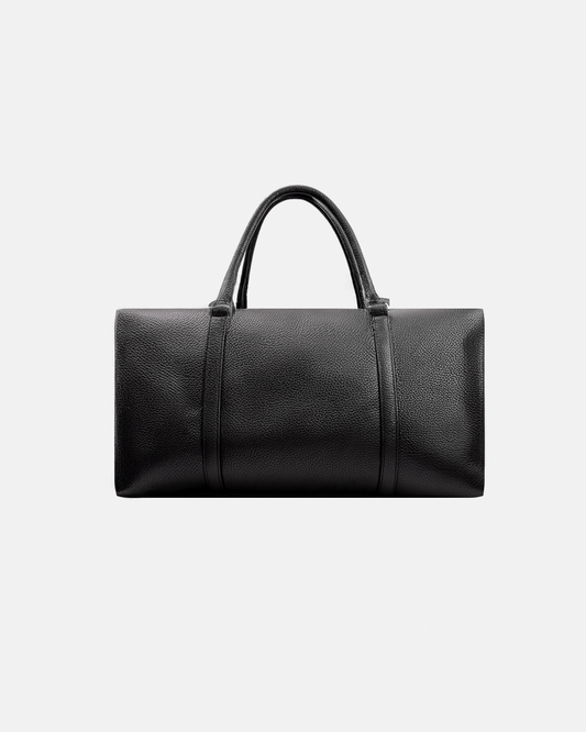 Black Dufflebag Large - Real Leather