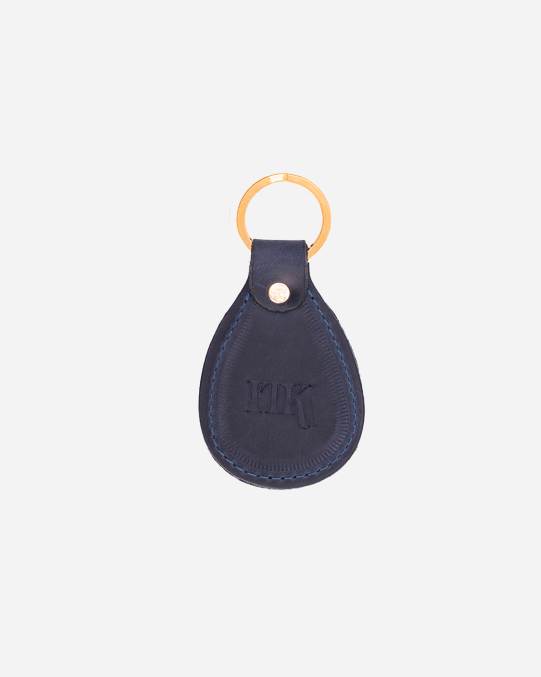 Dark Blue Keychain - Real Leather
