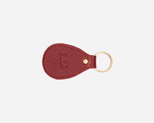 Maroon Keychain - Real Leather