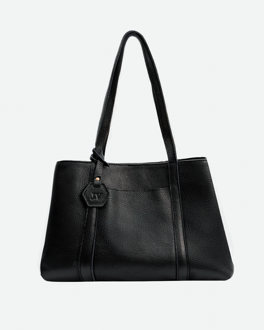 Black Totebag - Real Leather