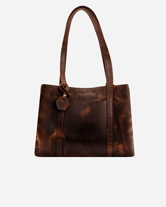 Dark Brown Totebag - Real Leather