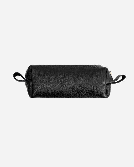 Black Pencil case - Real Leather