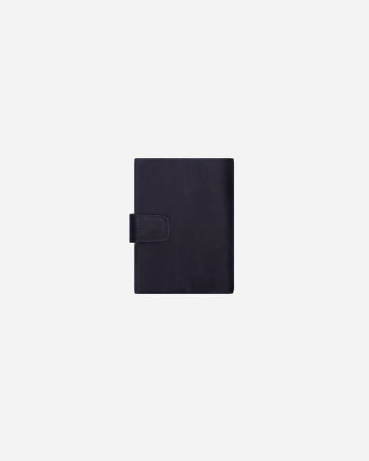 Dark Blue Diary Cover - Real Leather