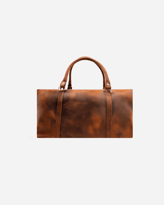 Dark Brown Dufflebag Small - Real Leather