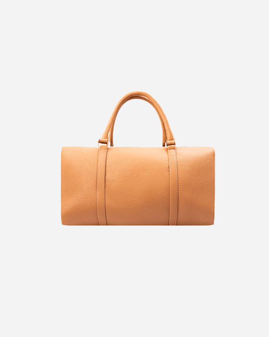 Beige Dufflebag Small - Real Leather