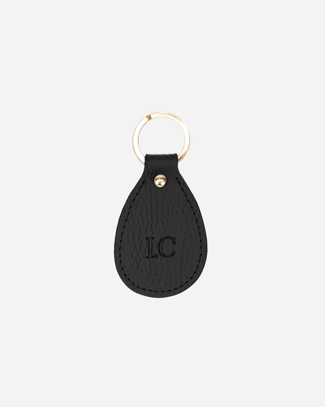 Black Keychain & Cardholder (Set) - Real Leather