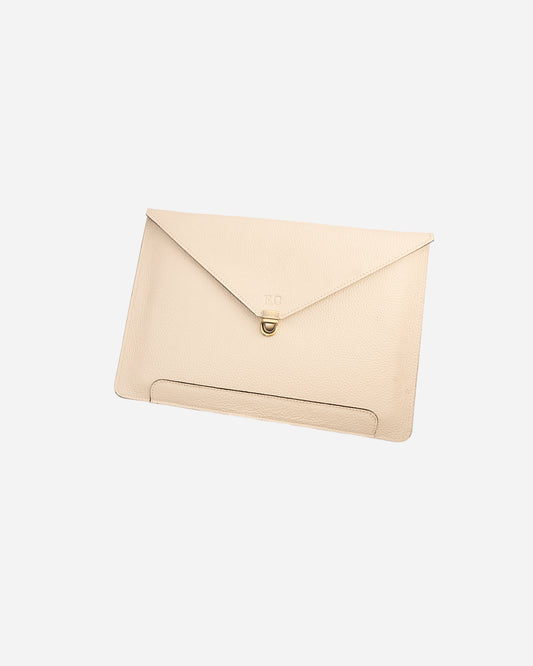 Offwhite Vintage Buckle Laptop Case - Real Leather