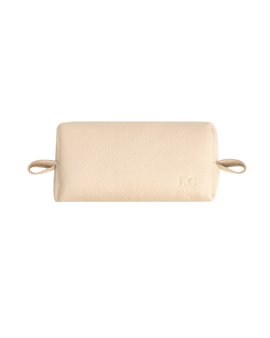 Offwhite Toiletry Pouch - Real Leather
