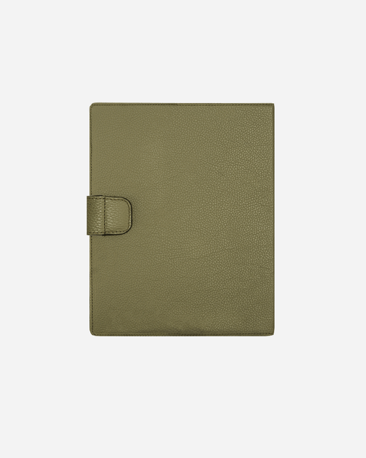 Green A4 Folder - Real Leather