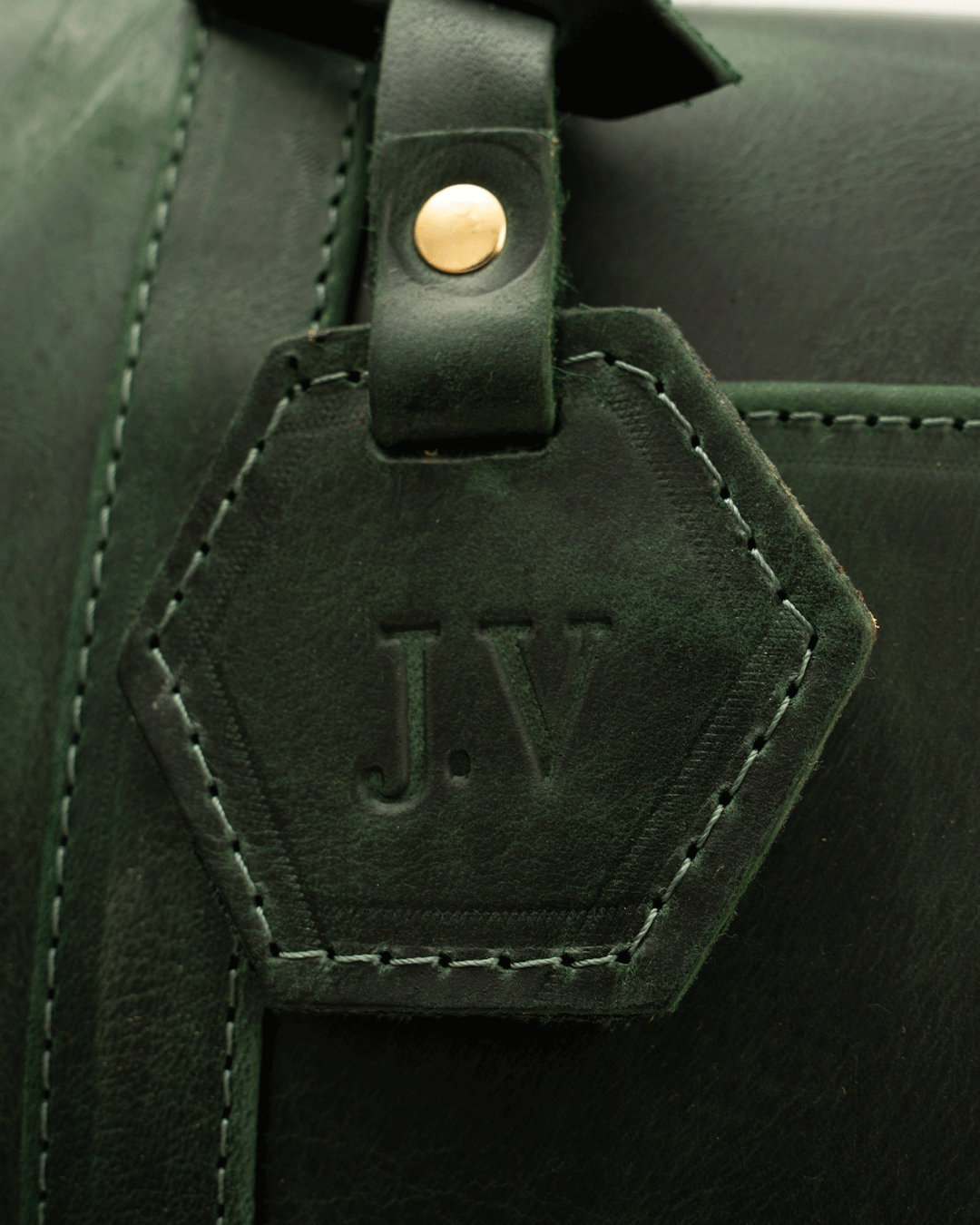 Dark Green Dufflebag Large - Real Leather