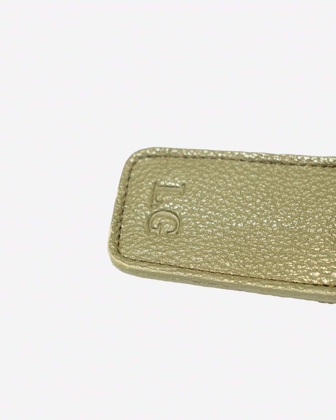 Green Luggage Tag - Real Leather