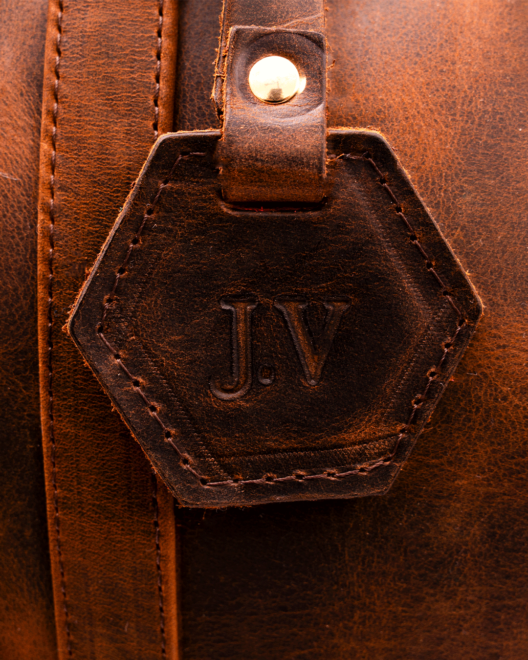 Dark Brown Dufflebag Large - Real Leather