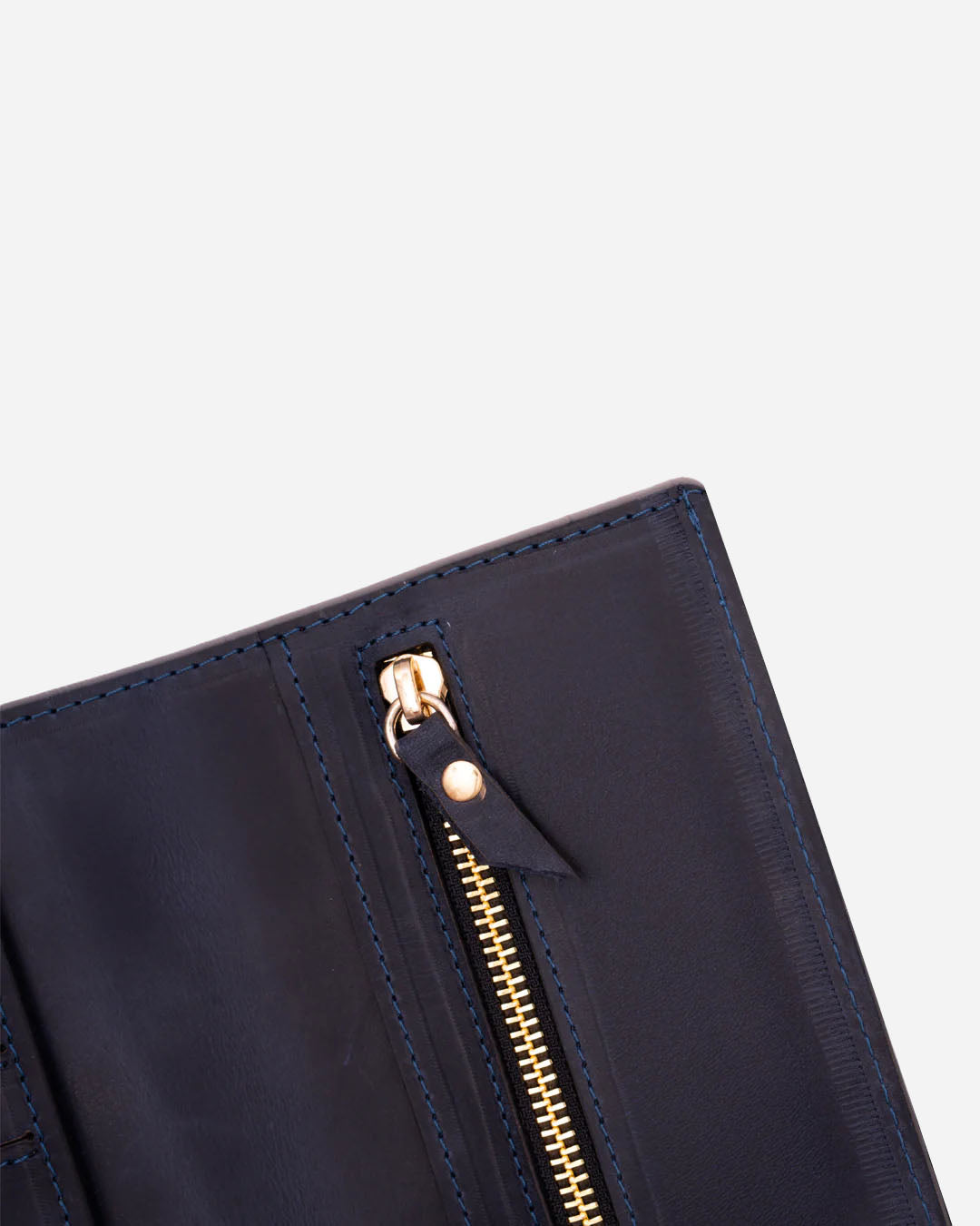 Dark Blue Wallet - Real Leather