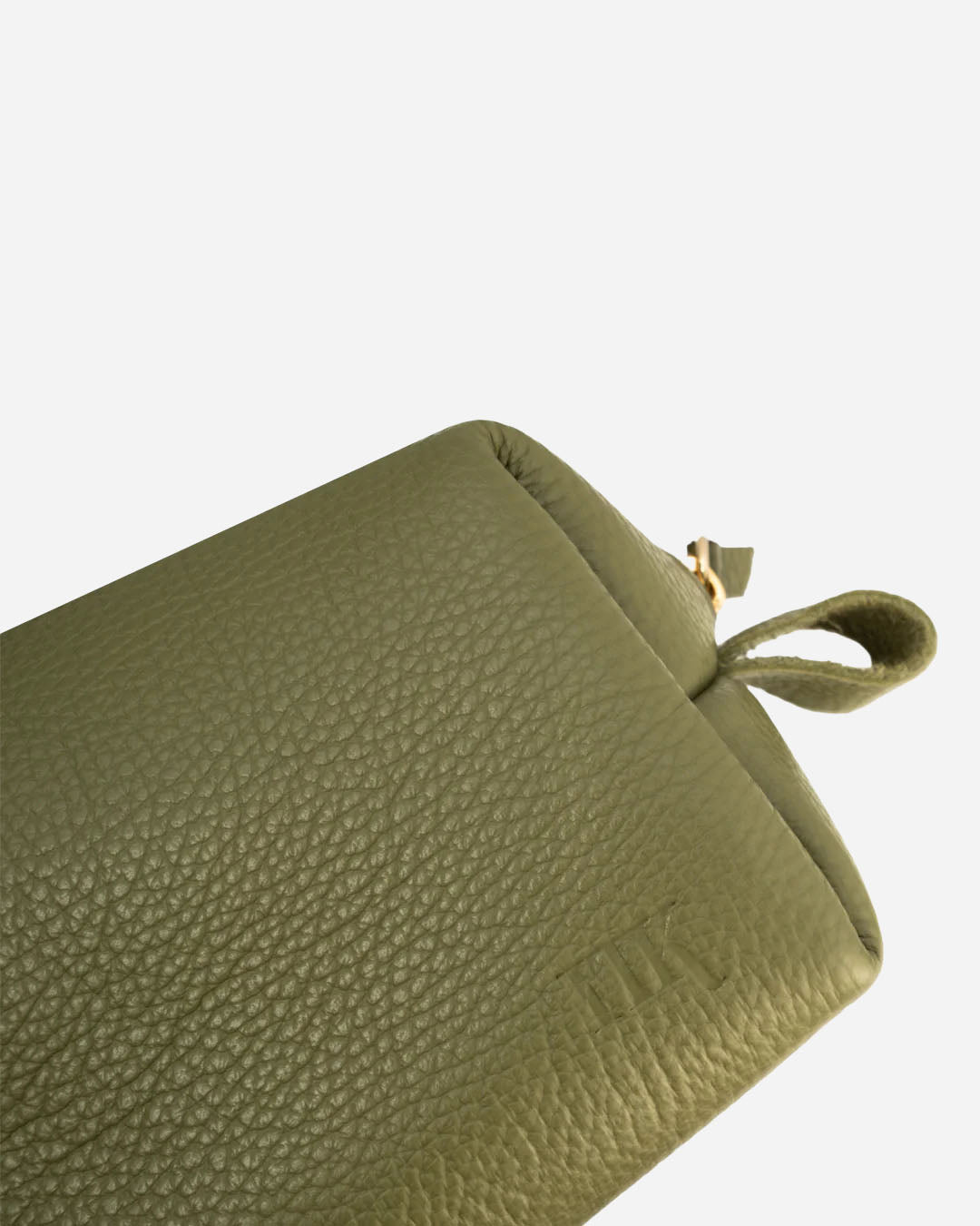 Green Toiletry Pouch - Real Leather