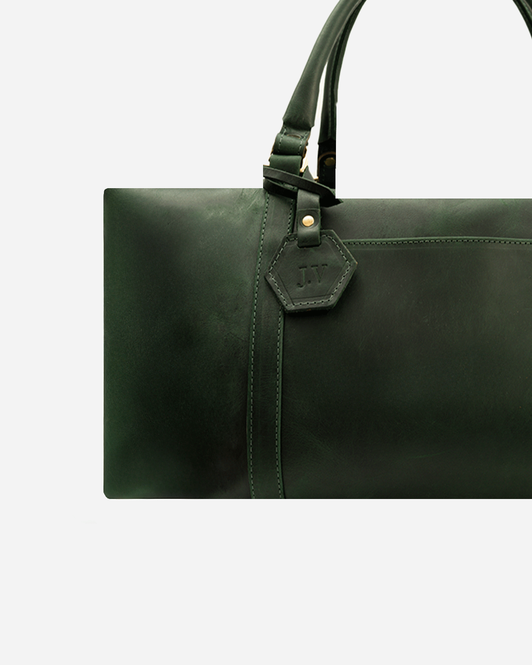 Dark Green Dufflebag Large - Real Leather