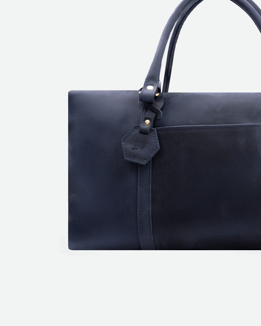 Dark Blue Dufflebag Large - Real Leather