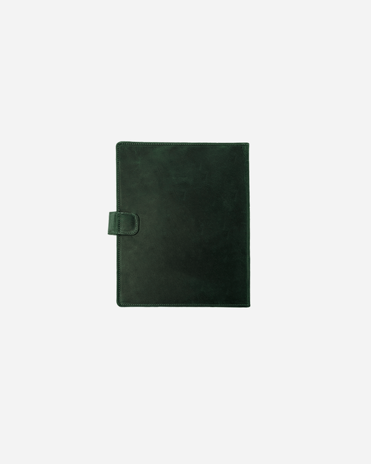 Dark Green A4 Folder - Real Leather