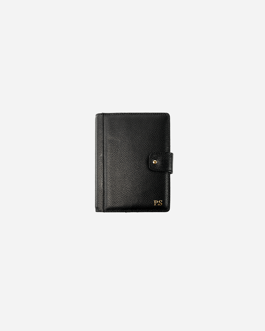 Black Bookmark & Pencil case & Diary Cover (Set) - Real Leather