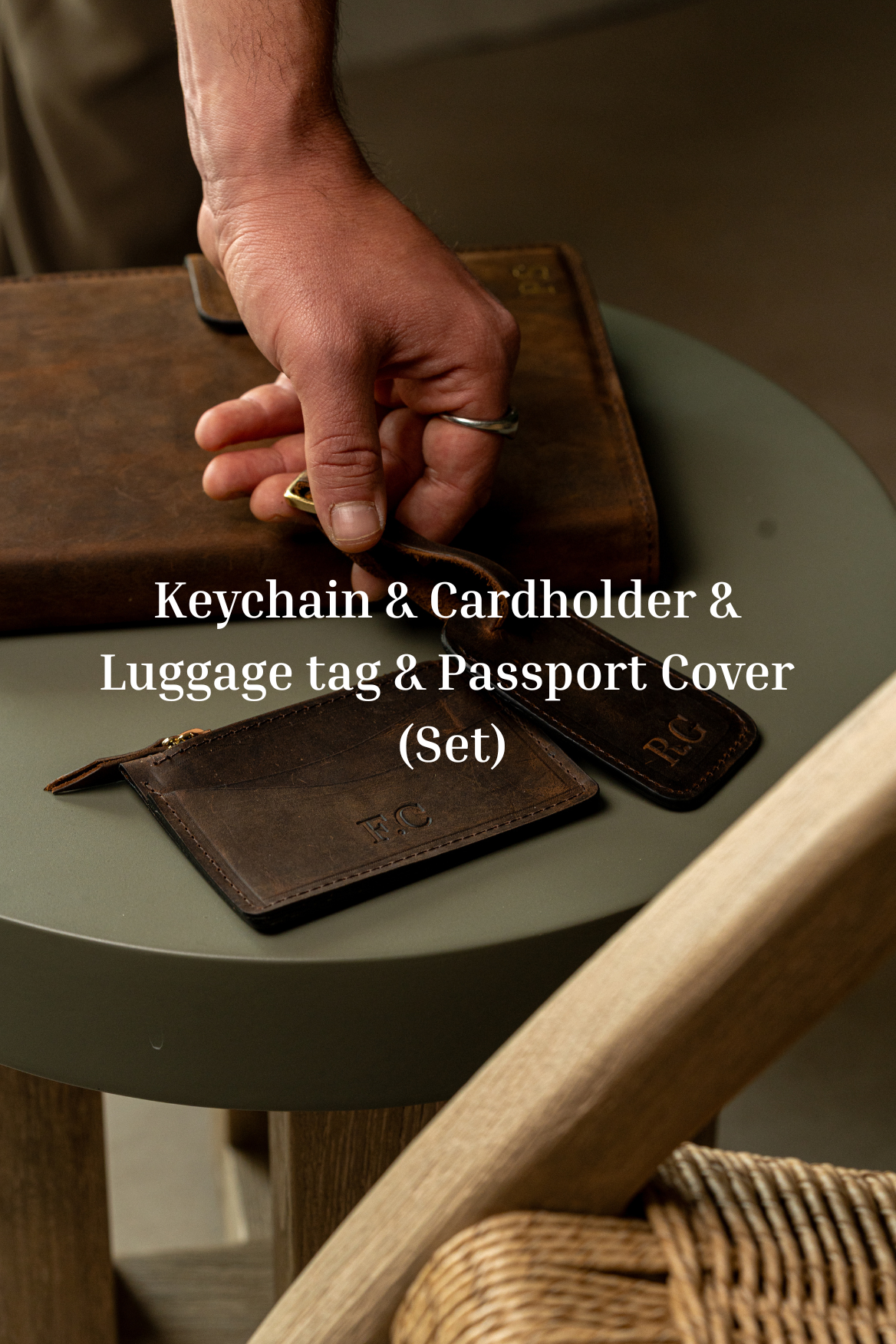Keychain & Cardholder & Luggage tag & Passport Cover (Set)