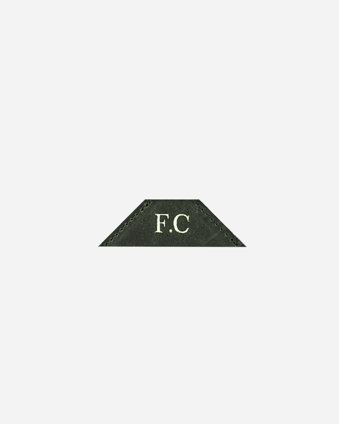 Dark Green Bookmark - Real Leather