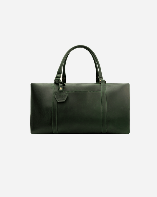 Dark Green Dufflebag Large - Real Leather