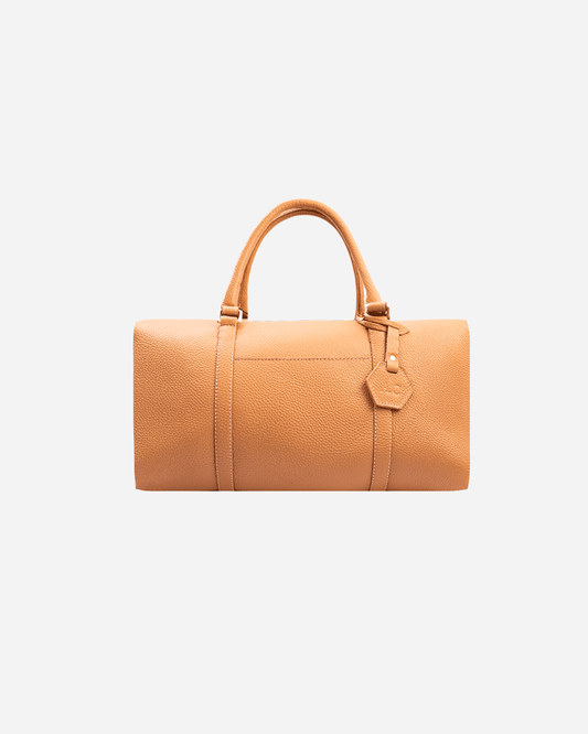 Beige Dufflebag Small - Real Leather