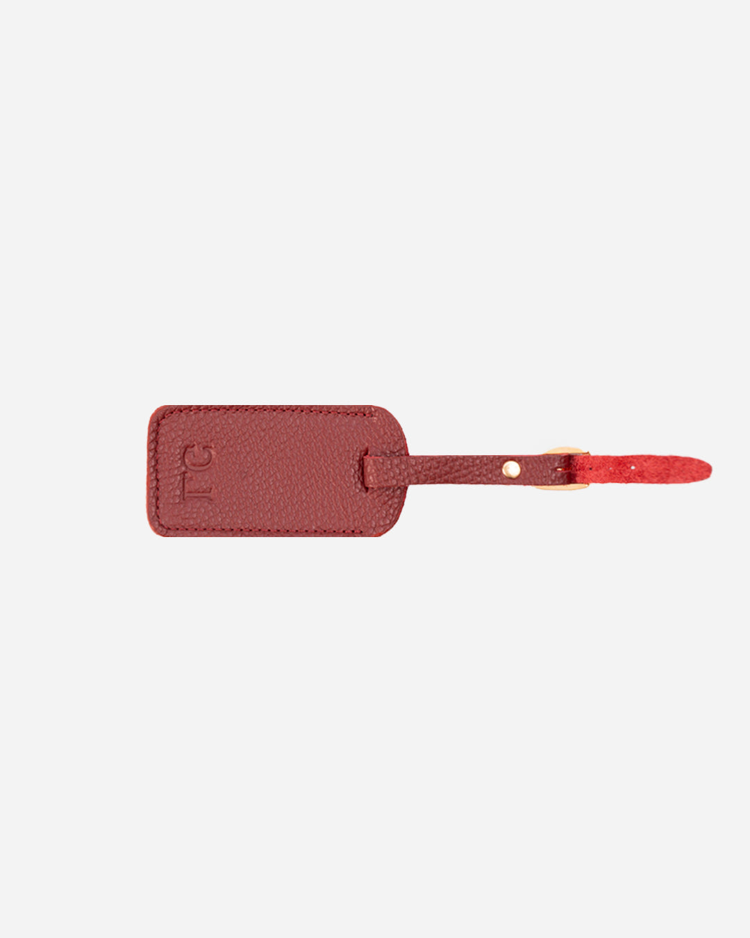 Maroon Keychain & Cardholder & Luggage tag & Passport Cover (Set) - Real Leather