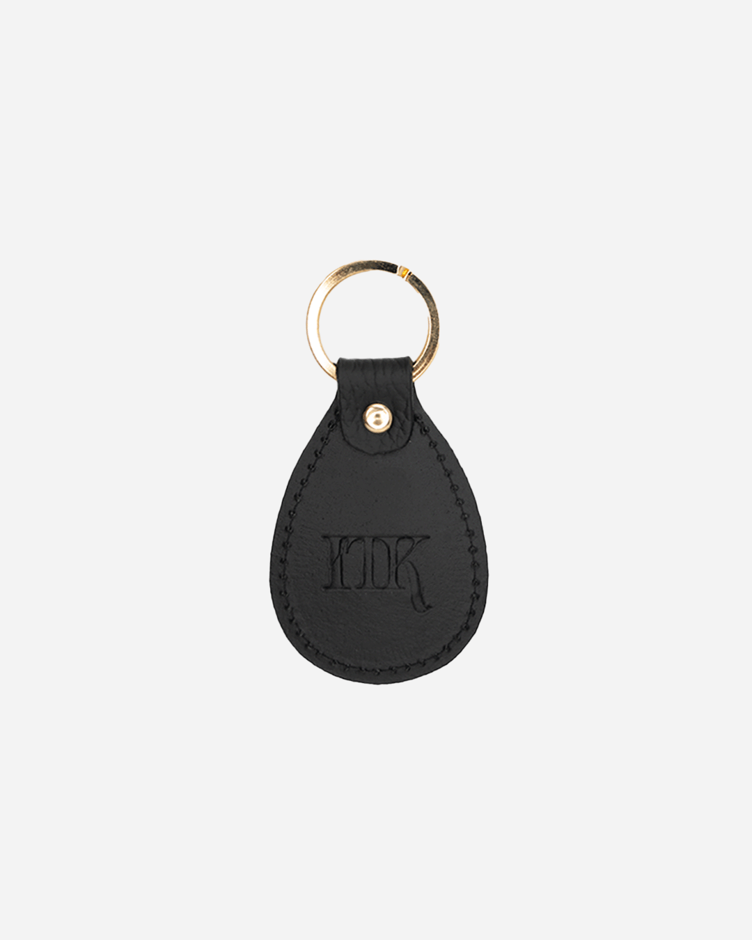 Black Keychain & Cardholder (Set) - Real Leather