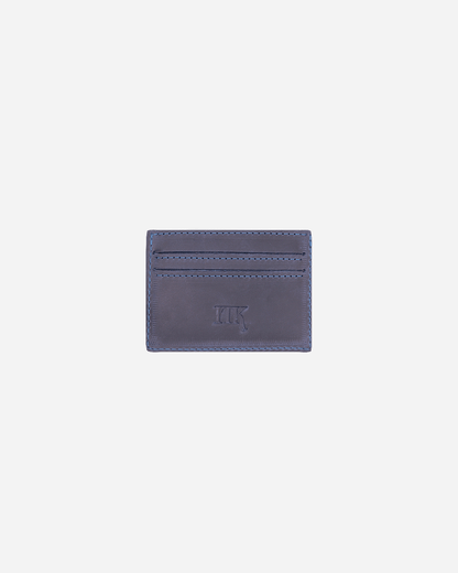Dark Blue Keychain & Cardholder (Set) - Real Leather