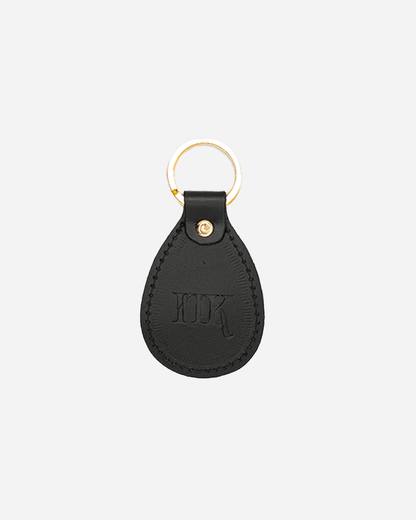 Black Keychain - Recycled Leather