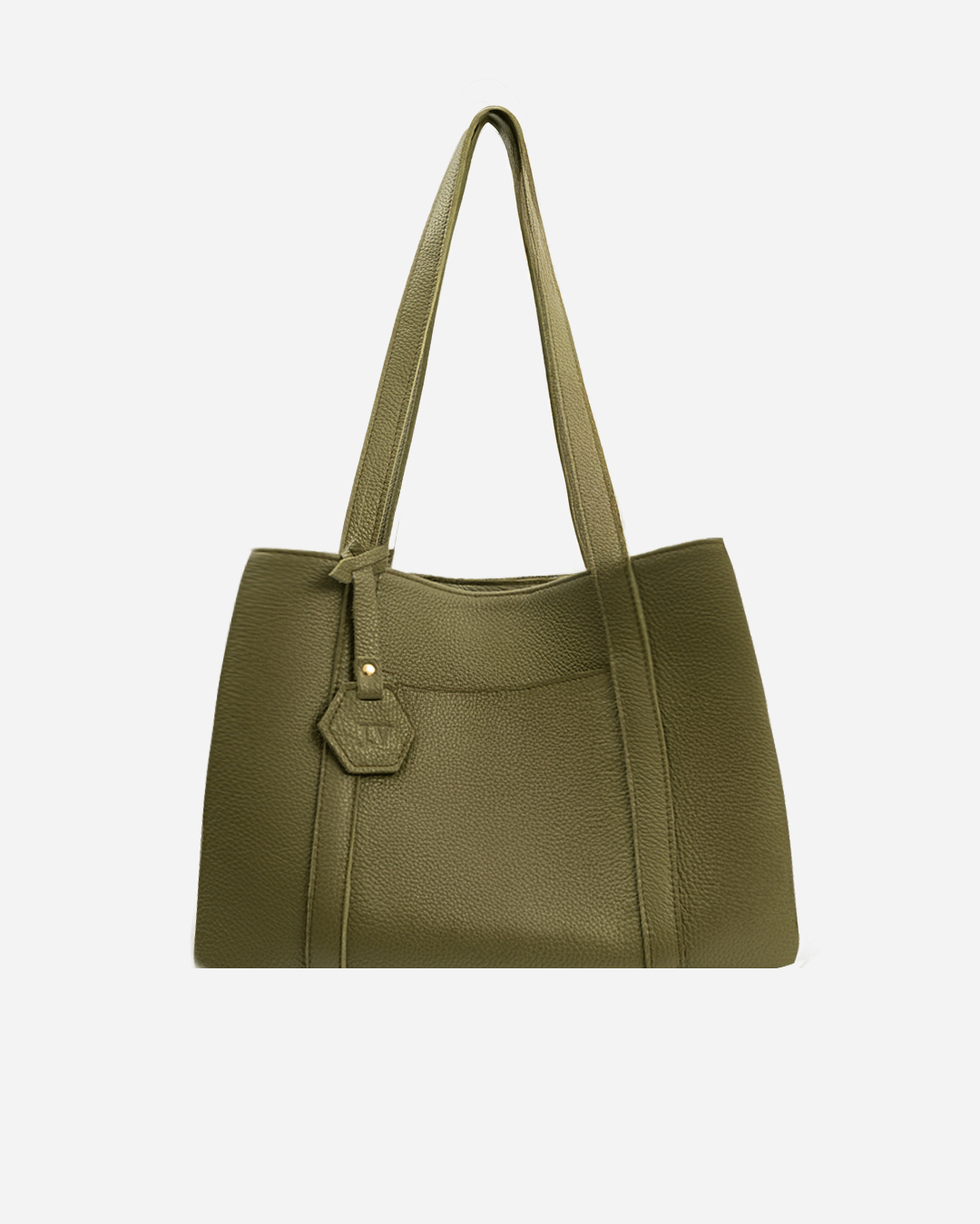 Green Totebag - Real Leather