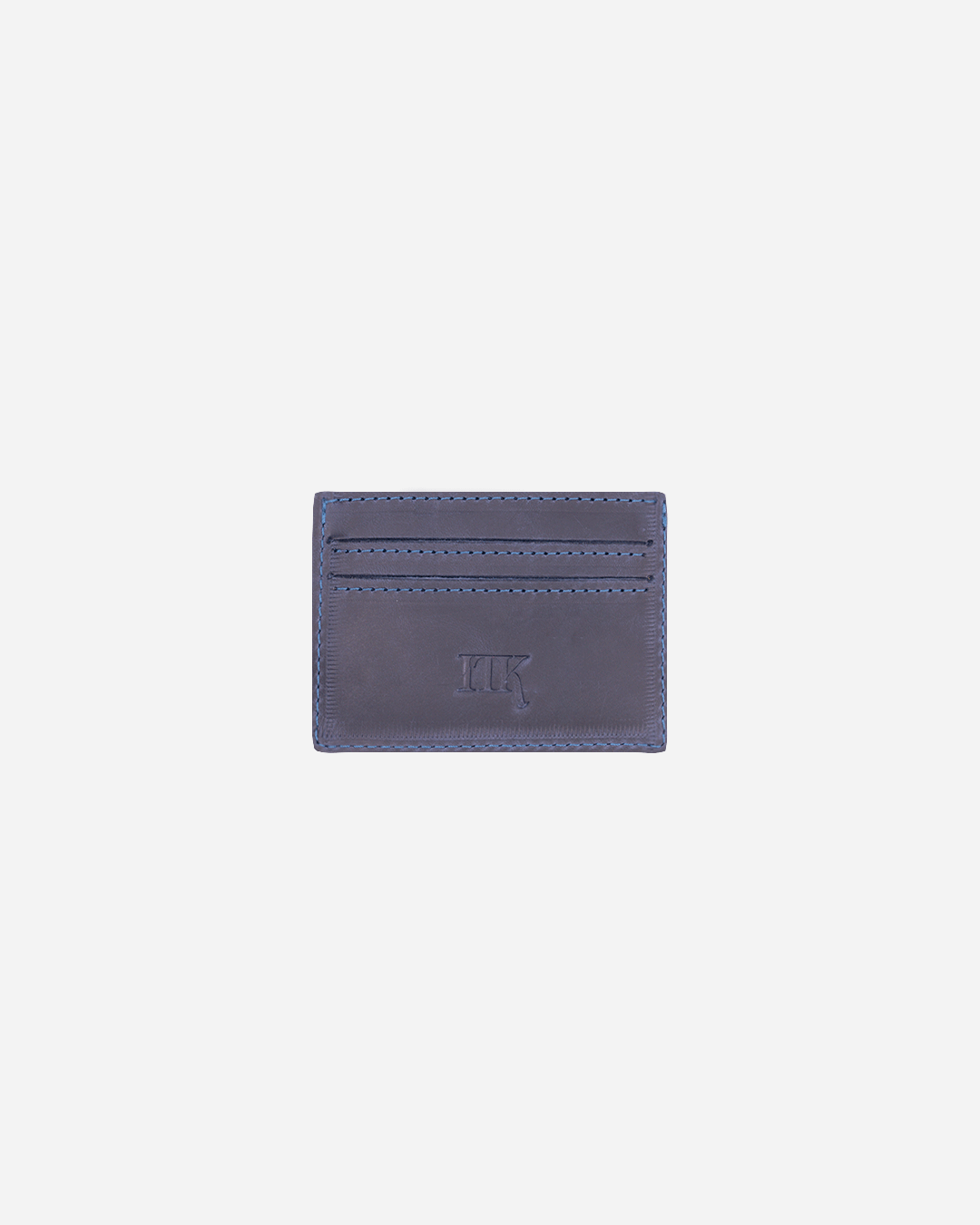 Dark Blue Card holder - Real Leather