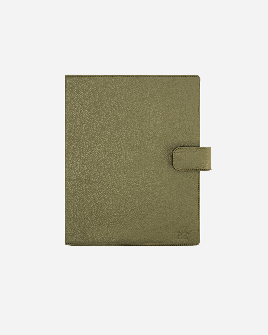 Green A4 Folder - Real Leather