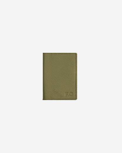 Green Passport & Card holder - Real Leather