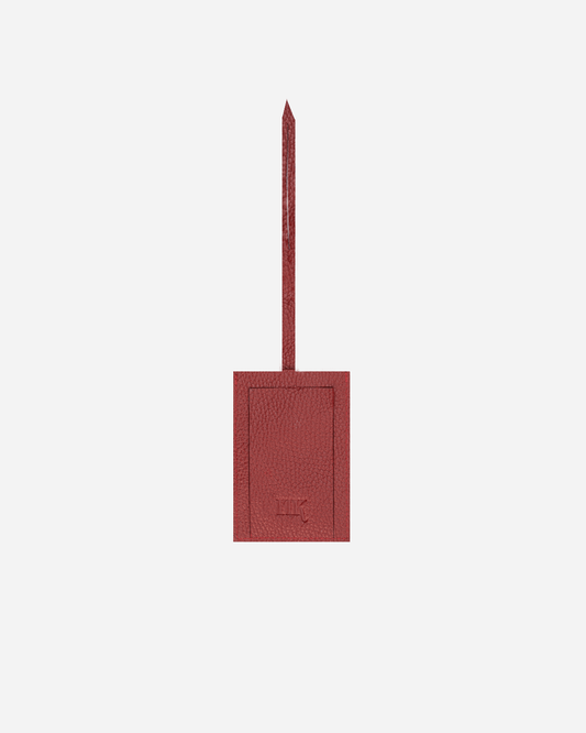 Maroon Large Luggage tag  - Real Leather
