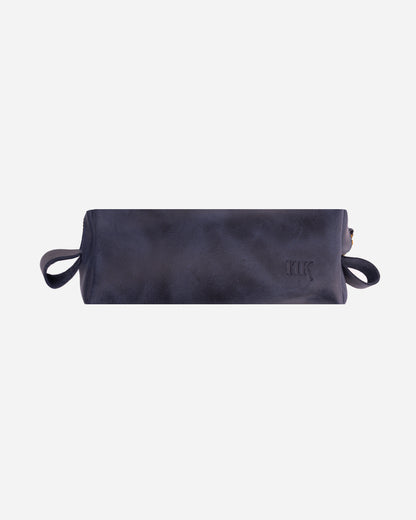 Dark Blue Bookmark & Pencil case & Diary Cover (Set) - Real Leather