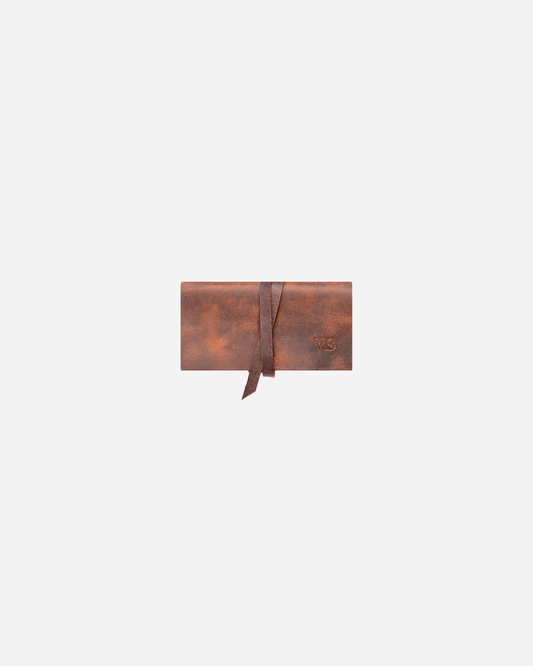 Dark Brown Tobacco pouch - Real Leather