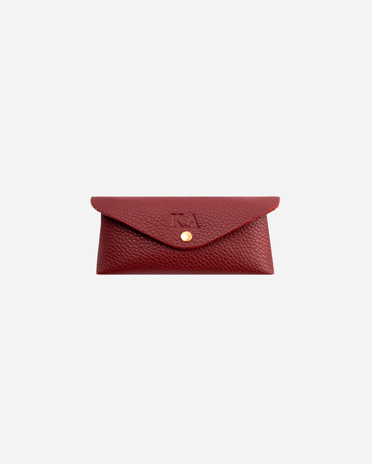 Maroon Sunglasses pouch - Real Leather