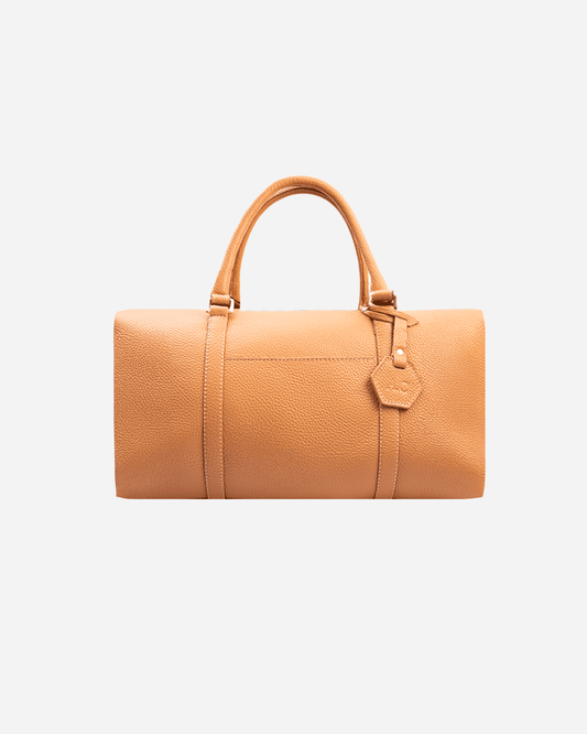 Beige Dufflebag Large - Real Leather