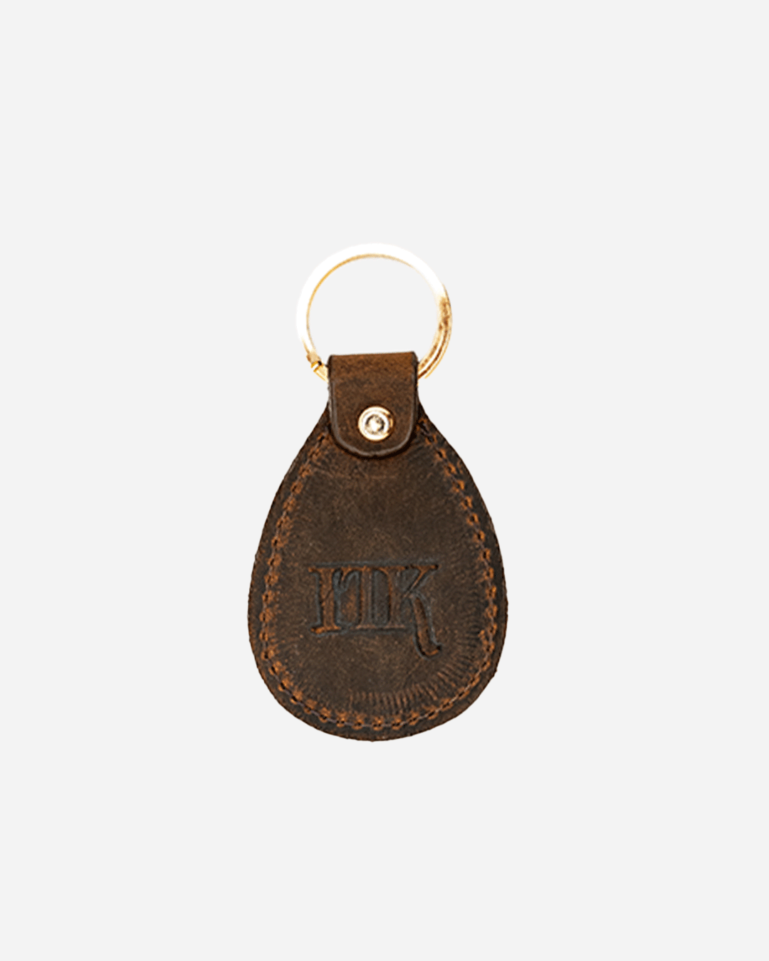 Dark Brown Keychain - Real Leather