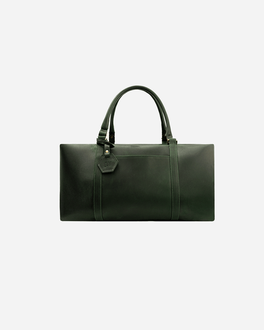Dark Green Dufflebag Small - Real Leather