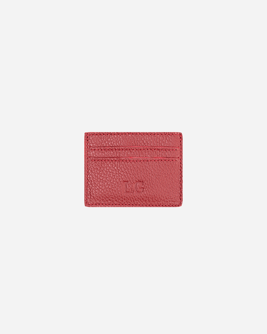 Maroon Keychain & Cardholder (Set) - Real Leather