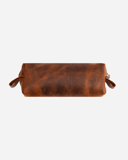 Dark Brown Pencil case - Real Leather