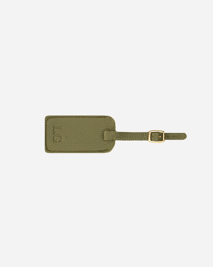 Green Keychain & Cardholder & Luggage tag & Passport Cover (Set) - Real Leather
