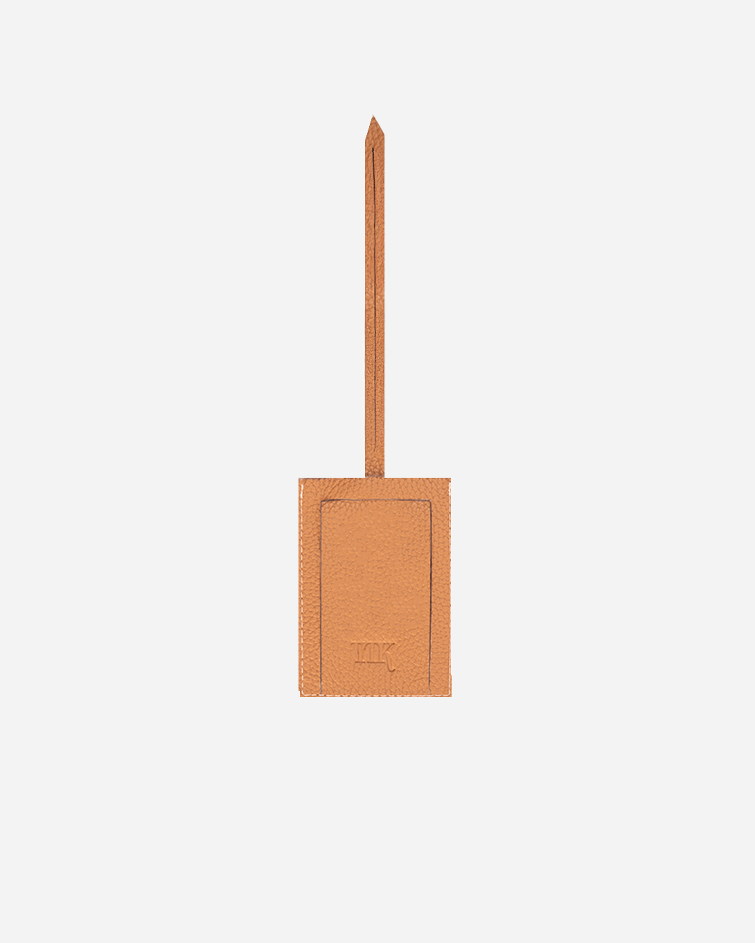 Beige Large Luggage tag  - Real Leather