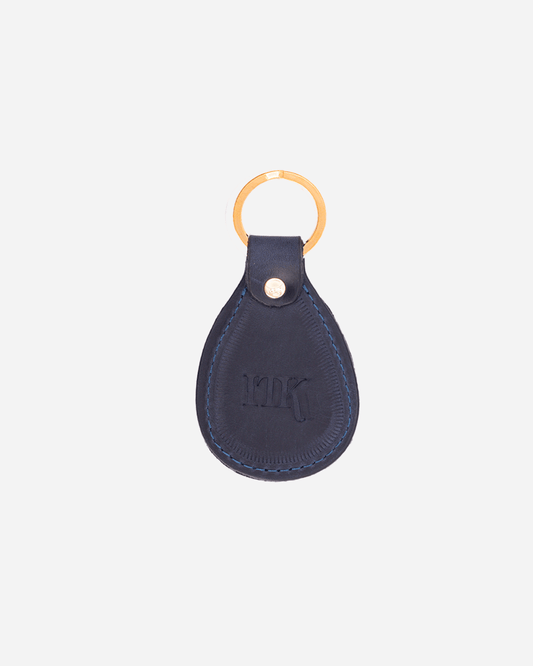 Dark Blue Keychain - Real Leather
