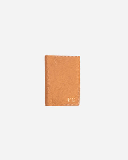 Beige Passport & Card holder - Real Leather