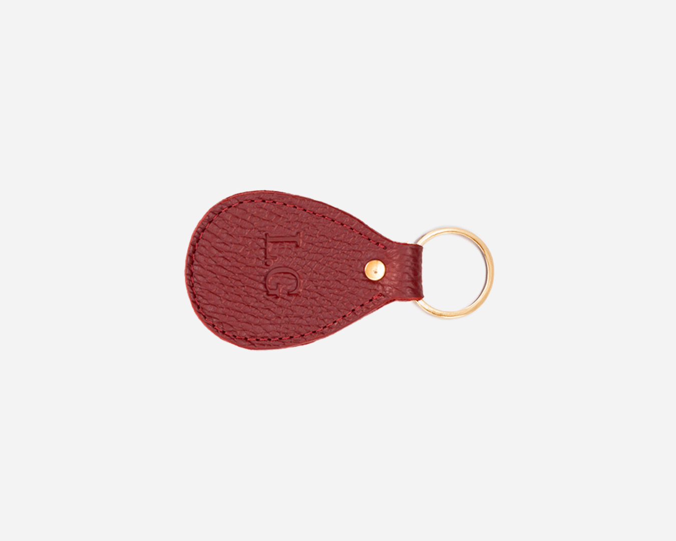 Maroon Keychain - Real Leather