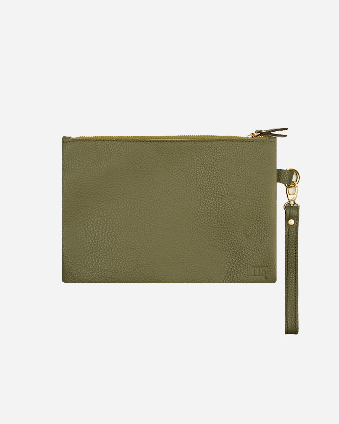 Green Sunglasses Pouch & Zip Card Holder & Medium Zipper Pouch (Set) - Real Leather