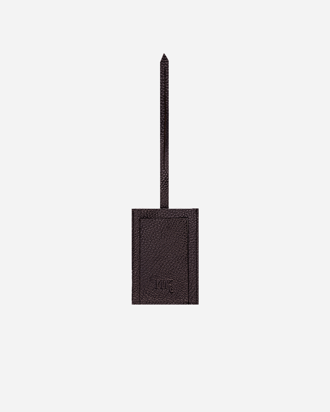 Black Large Luggage tag  - Real Leather